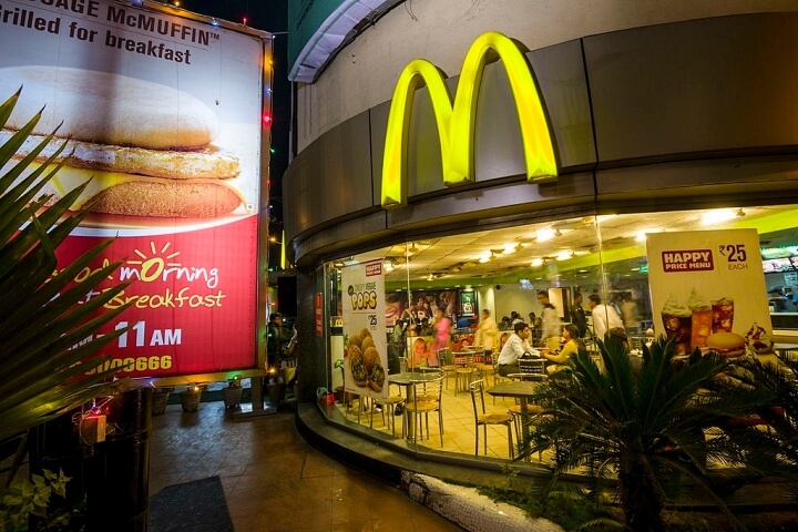 McDonalds Restaurant in AHMEDABAD, GUJARAT, INDIA
